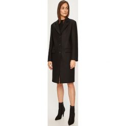 Love Moschino - Płaszcz. Czarne kurtki damskie Love Moschino, l, bez wzorów, z kaszmiru, bez kaptura. Za 2,399.00 zł.