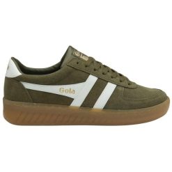Zamszowe buty sportowe Gola Grandslam Suede. Białe buty sportowe męskie Gola, z zamszu, bez zapięcia. Za 470.50 zł.