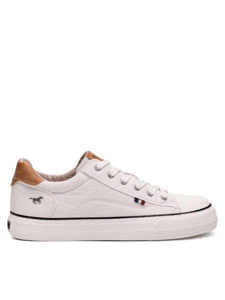 Mustang Trampki 1272-307 Biały. Białe trampki i tenisówki damskie Mustang, bez wzorów, z materiału, bez zapięcia. Za 259.99 zł.