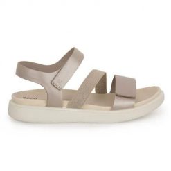 Buty do chodzenia damskie Ecco 27371351487. Brązowe sandały damskie ecco, bez wzorów, z materiału, bez obcasa, bez zapięcia. Za 576.00 zł.