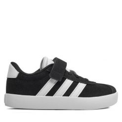 Sneakersy adidas. Czarne trampki i tenisówki chłopięce Adidas, bez wzorów, bez zapięcia. Za 199.99 zł.