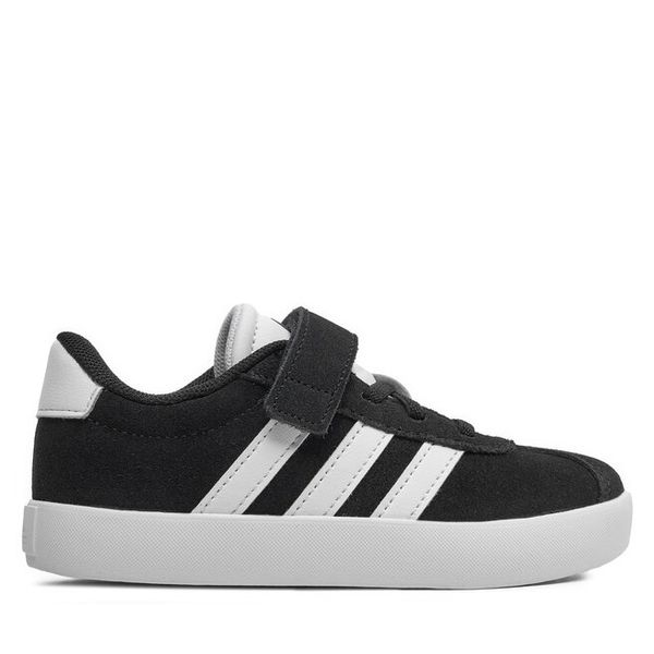 Sneakersy adidas. Czarne trampki i tenisówki chłopięce Adidas, bez wzorów, bez zapięcia. Za 142.99 zł.