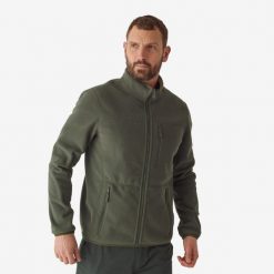 Polar myśliwski SOLOGNAC 500 fluo dwustronny. Brązowe bluzy męskie SOLOGNAC, m, bez wzorów, z materiału, bez kaptura. Za 219.99 zł.