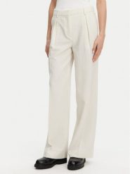 Calvin Klein Spodnie palazzo K20K208217 Beżowy Wide Leg. Brązowe spodnie materiałowe damskie Calvin Klein, bez wzorów, z materiału. Za 479.99 zł.