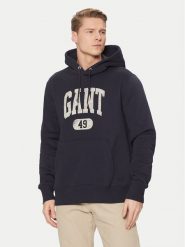 Gant Bluza 49 Arch Graphic 2044009 Granatowy Regular Fit. Niebieskie bluzy męskie GANT, m, bez wzorów, z bawełny, bez kaptura. Za 289.99 zł.