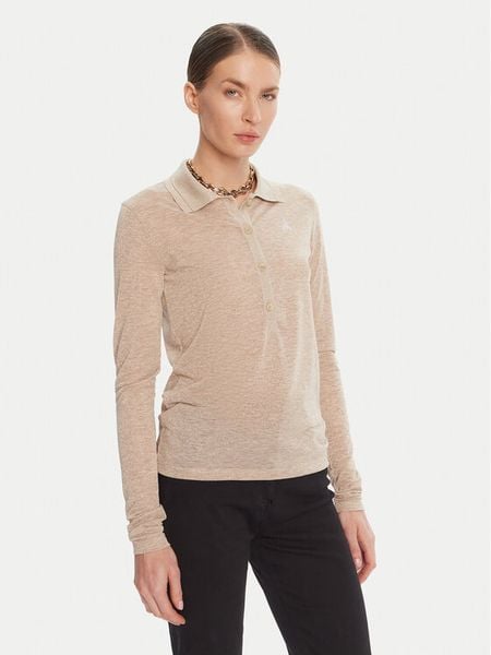 Patrizia Pepe Sweter 8K0320 K128 Beżowy Regular Fit. Brązowe swetry damskie Patrizia Pepe, bez wzorów, z syntetyku, bez kołnierzyka, bez ramiączek, bez kaptura. Za 599.99 zł.