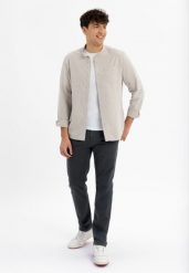 Materiałowe spodnie R-MARSHALL. Eleganckie spodnie męskie Volcano, m, bez wzorów, z bawełny, klasyczne. Za 179.99 zł.