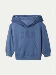 Gap Bluza 627807 Niebieski Regular Fit. Niebieskie bluzy dla chłopców GAP, bez wzorów, z bawełny, bez ramiączek, bez kaptura. Za 109.99 zł.