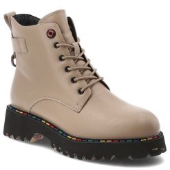 Beżowe Trapery Artiker Modne Buty Damskie. Brązowe kozaki damskie Artiker, ze skóry. Za 288.99 zł.