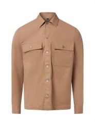 Finshley & Harding koszula z zawartością wełny Mężczyźni Regular Fit beżowy, S. Brązowe koszule męskie Finshley & Harding, m, bez wzorów, z wełny, klasyczne, bez kołnierzyka, bez ramiączek. Za 349.95 zł.