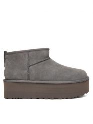 Ugg Śniegowce W Classic Ultra Mini Platform 1135092 Szary. Szare śniegowce i trapery damskie UGG, ze skóry. Za 759.99 zł.