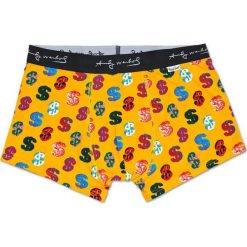 Happy Socks - Bokserki Andy Warhol Dollar. Pomarańczowe bokserki męskie Happy Socks, z bawełny. W wyprzedaży za 79.90 zł.