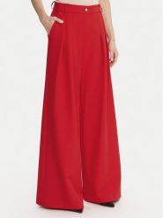 Maryley Spodnie materiałowe 25IB579/43MA Czerwony Regular Fit. Czerwone spodnie materiałowe damskie Maryley, xs, bez wzorów, z materiału. Za 379.99 zł.