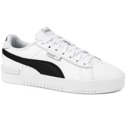 Damskie buty sportowe niskie skórzane biało czarne PUMA JADA. Białe obuwie sportowe damskie Puma, bez wzorów, trekkingowe. Za 165.00 zł.