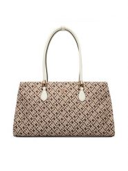 Tommy Hilfiger Torebka Th Grace Satchel Jacquard AW0AW18754 Brązowy. Brązowe torebki do ręki damskie Tommy Hilfiger, bez wzorów, z materiału, bez dodatków. Za 749.99 zł.