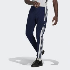 Spodnie piłkarskie męskie adidas Squadra 21 Training Pant. Białe spodnie sportowe męskie Adidas, m, bez wzorów, z dresówki, do piłki nożnej. Za 114.00 zł.