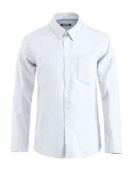 Clique Oxford koszula oxford z długim rękawem 100% bawełna biała – white. Białe koszule męskie CLIQUE, m, bez wzorów, z bawełny, bez kołnierzyka, bez ramiączek. Za 229.58 zł.