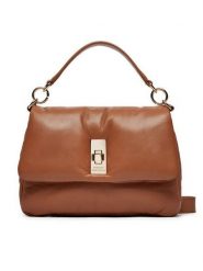 Tommy Hilfiger Torebka AW0AW16885 Brązowy. Brązowe torebki do ręki damskie Tommy Hilfiger, bez wzorów, ze skóry, bez dodatków. Za 659.99 zł.