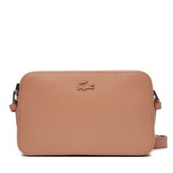 Torebka Lacoste. Brązowe listonoszki damskie Lacoste, bez wzorów, bez dodatków. Za 659.99 zł.