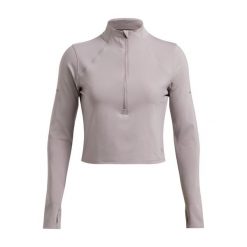 Longsleeve do biegania damski Under Armour Launch Elite Half Zip. Szare koszulki sportowe damskie Under Armour, xs, bez wzorów, bez kołnierzyka, bez ramiączek, do biegania. Za 239.99 zł.
