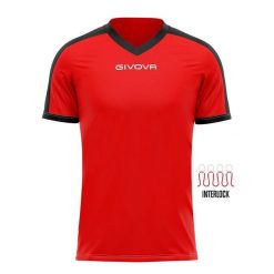 Koszulka piłkarska dla dorosłych Givova Revolution Interlock. Czarne koszulki sportowe męskie Givova, s, bez wzorów, bez kołnierzyka, bez ramiączek, do piłki nożnej. Za 64.35 zł.