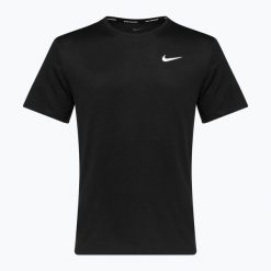 Koszulka do biegania męska Nike Miler Dri-Fit UV. Niebieskie koszulki sportowe męskie Nike, m, bez wzorów, bez kołnierzyka, bez ramiączek, do biegania, dri-fit (nike). Za 139.99 zł.