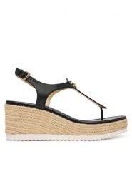 MICHAEL Michael Kors Espadryle Val Thong Wedge 40S6VAMS1L Czarny. Czarne sandały damskie MICHAEL Michael Kors, bez wzorów, ze skóry, bez obcasa, bez zapięcia. Za 569.99 zł.