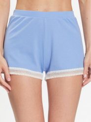 Sloggi Szorty piżamowe Go Ribbed 10215264 Niebieski Regular Fit. Niebieskie piżamy damskie Sloggi, xs, bez wzorów, z bawełny, bez ramiączek. Za 99.99 zł.