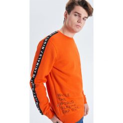Pomarańczowa bluza z kolekcji Night Animals - Pomarańczowy. Bluzy męskie marki Cropp. Za 99.99 zł.