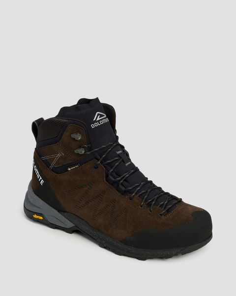 Buty męskie Dolomite CRODAROSSA LEATHER HIGH GTX BROWN. Brązowe trekkingi męskie Dolomite, trekkingowe, gore-tex. Za 417.00 zł.
