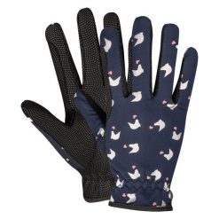 Dziecięce rękawice do jazdy konnej ELT Lucky Dora. Niebieskie rękawiczki dziecięce ELT, bez wzorów. Za 149.00 zł.