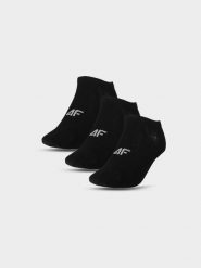 4F Skarpety casual przed kostkę (3-pack) damskie - czarne 35-38. Czarne skarpety damskie 4f, bez wzorów, z bawełny. Za 44.99 zł.