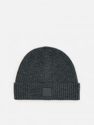 Dzianinowa czapka beanie - ciemnoszary. Szare czapki i kapelusze męskie Reserved, bez wzorów, z dzianiny. Za 59.99 zł.