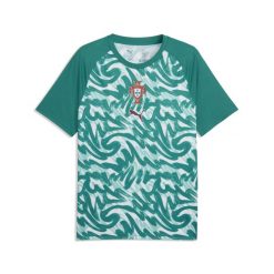 Męska koszulka na rozgrzewkę Portugalii PUMA. Czerwone koszulki sportowe męskie Puma, m, bez wzorów, bez kołnierzyka, bez ramiączek, do piłki nożnej. Za 279.00 zł.