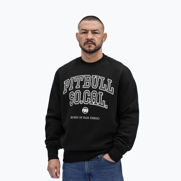 Bluza męska Pitbull So Cal Crewneck. Czarne bluzy męskie PITBULL, l, bez wzorów, z bawełny, bez kaptura, na fitness i siłownię. Za 169.99 zł.