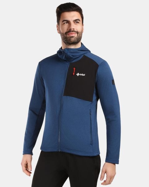 Męska bluza polarowa Kilpi SEVELEN-M. Niebieskie bluzy męskie Kilpi, m, bez wzorów, z materiału, bez kaptura. Za 422.05 zł.