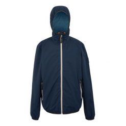 Kurtka wodoodporna Regatta Rehan. Niebieskie kurtki męskie Regatta, l, bez wzorów, z materiału, eleganckie, bez kaptura. Za 263.99 zł.
