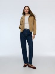 Baleriny z owczej skóry - brązowy. Brązowe baleriny damskie Reserved, bez wzorów, ze skóry, bez obcasa. Za 169.99 zł.