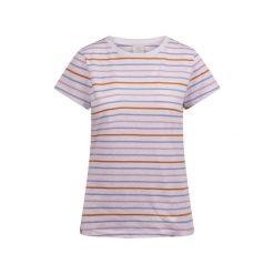 Trespass Michaela - Damska koszulka codzienna w białe paski. Fioletowe paski damskie Trespass, bez wzorów, z materiału, sportowe. Za 234.99 zł.