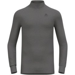 T-shirt Thermique Odlo ACTIVE WARM ECO, Col Roulé. Szare t-shirty męskie Odlo, l, bez wzorów, z materiału, bez kołnierzyka. Za 299.99 zł.
