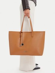 Nine West Torebka CEO-SILK AVENUE-LDA8889 Brązowy jasny. Brązowe torebki do ręki damskie Nine West, bez wzorów, ze skóry, bez dodatków. Za 279.99 zł.