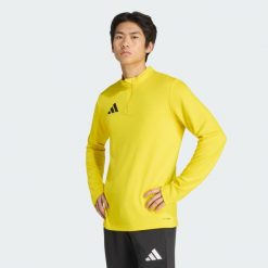 Koszulka treningowa Entrada26. Żółte koszulki sportowe męskie Adidas, m, bez wzorów, z dzianiny, bez kołnierzyka, bez ramiączek. Za 121.99 zł.