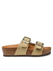 Geox Klapki D Brionia H D551DA 00022 C6738 Beżowy. Brązowe klapki damskie Geox, bez wzorów, ze skóry, bez obcasa. Za 309.99 zł.