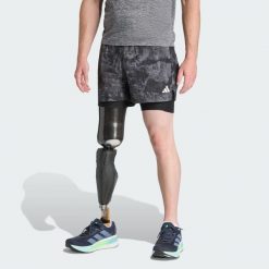 Szorty Own The Run Spray Dye 2-In-1. Czarne krótkie spodenki sportowe męskie Adidas, xl, bez wzorów, do biegania, climacool (adidas). Za 195.99 zł.