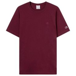 T-Shirt Champion Ss Tee Dorośli. Czerwone t-shirty męskie Champion, s, bez wzorów, z bawełny, klasyczne, bez kołnierzyka. Za 167.99 zł.
