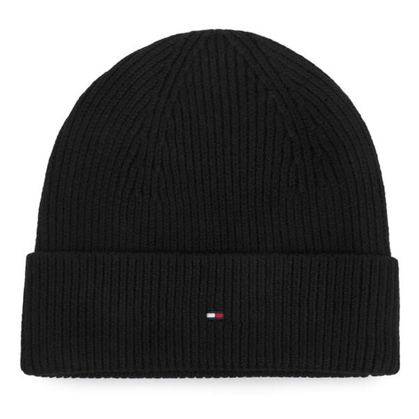 Czapka Tommy Hilfiger. Czarne czapki i kapelusze damskie Tommy Hilfiger, na zimę, bez wzorów. Za 189.99 zł.