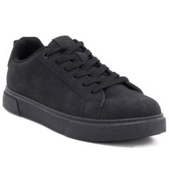 Półbuty sportowe męskie sneakersy czarne Big Star UU174320. Czarne półbuty na co dzień męskie Big Star, ze skóry ekologicznej, retro, bez zapięcia. Za 149.99 zł.