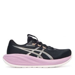 Buty do biegania Asics. Czarne obuwie sportowe damskie Asics, bez wzorów, do biegania. Za 659.99 zł.