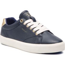 Sneakersy GANT - Baltimore 18531452 Marine/Gold G684. Niebieskie półbuty damskie GANT, bez wzorów, ze skóry, marine, bez obcasa, na płaskiej podeszwie, bez zapięcia. W wyprzedaży za 249.00 zł.