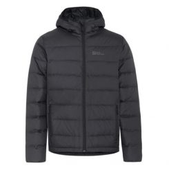 Kurtka puchowa męska Jack Wolfskin Ather Down Hoody. Czarne kurtki męskie Jack Wolfskin, na jesień, l, bez wzorów, z materiału, wspinaczkowe. Za 794.95 zł.